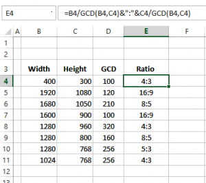 Calculate Ratio Between Two Numbers