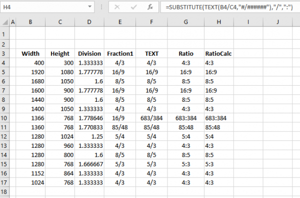 Calculate Ratio Between Two Numbers